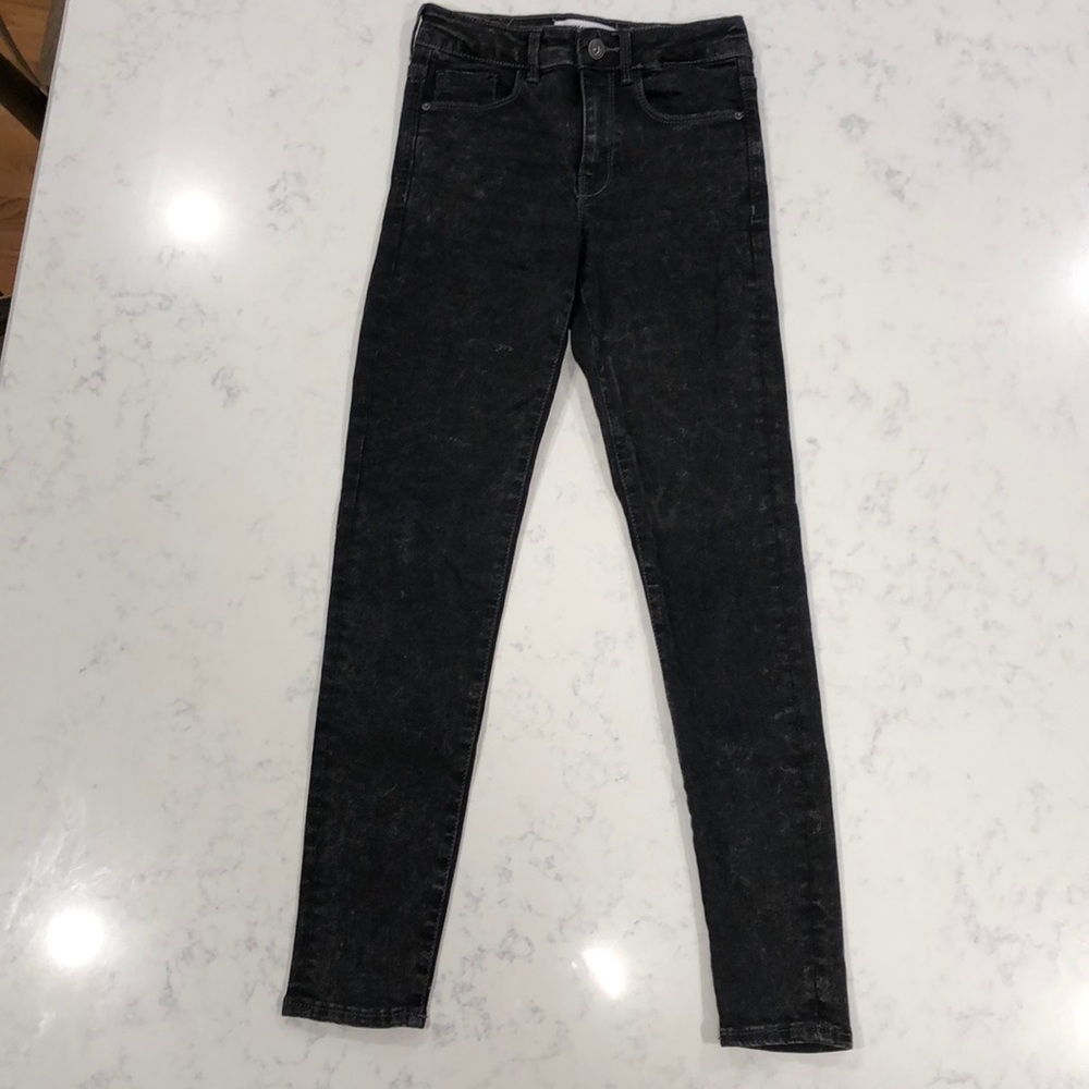 Black distressed skinny jeans kids